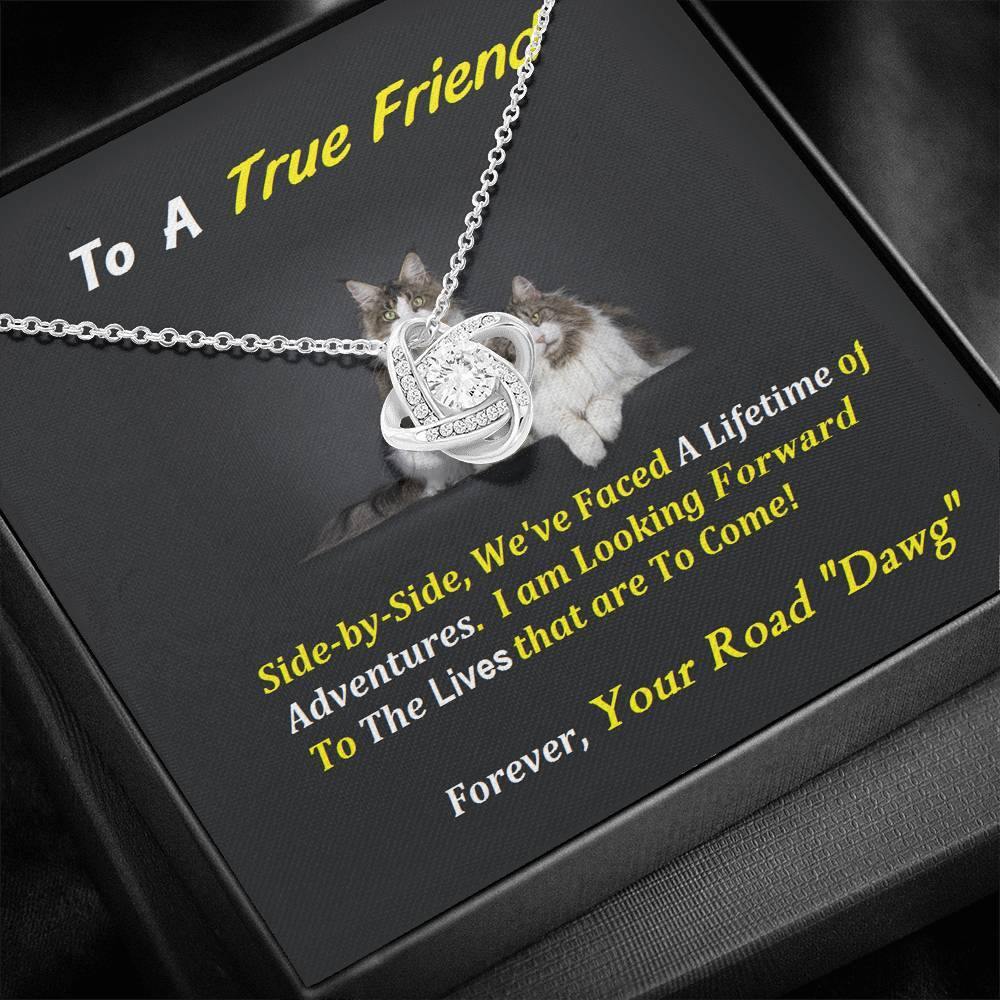 Love Knot Necklace, Birthday Gift For Friend, To My True Friend Necklace, Cat Lover Gift, Present For Friend, Gift - Gifts 4 Your Season