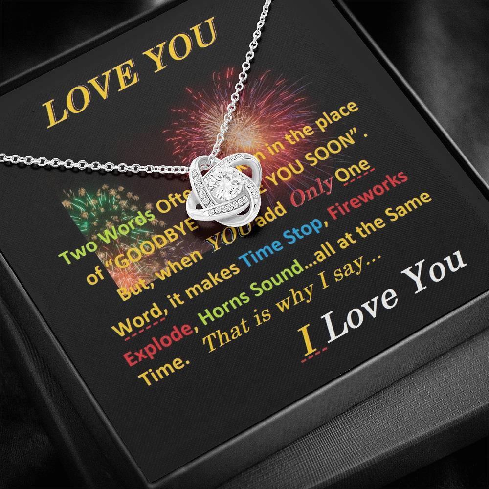 Love Knot Necklace for Wife, Anniversary Gift for Wife, Birthday Gift for Wife, Gift for Wife, Necklace for Wife, Beautiful Necklace Gift - Gifts 4 Your Season