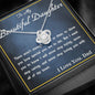 Love Knot Necklace, From Dad, Custom Message Card