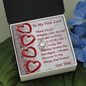 Love Knot Necklace, For Her, Valentine's Day, Mother, Wife, Girlfriend, Custom Message