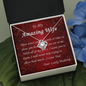 Love Knot Necklace, For Her, Valentine's Day, Mother, Wife, Girlfriend, with Custom Message Card