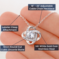 Love Knot Necklace, For Her, Friend, for Christmas, Anniversary, Birthday, Valentine's Day, Mother's Day, with Custom Message Card