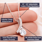 ALLURING Necklace, For Her, Custom Message Card