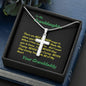 Stainless Steel Cross Necklace, Gift To My Granddaughter, Gift For Christmas, Granddaughter Birthday, Gift From Grandpa/Grandma To Granddaughter, Graduation Gift - Gifts 4 Your Season
