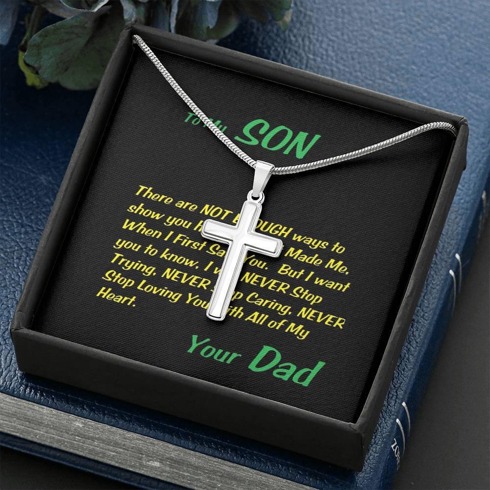Steel Cross Necklace, Birthday Gift For Son, To My Son Cross, Present From Dad For Son Birthday Gift Ideas - Gifts 4 Your Season