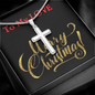 Stainless Steel Cross Necklace, Her, Him, Friend, Christmas, Anniversary, Birthday, Valentine's Day, Mother's Day, Custom Message Card