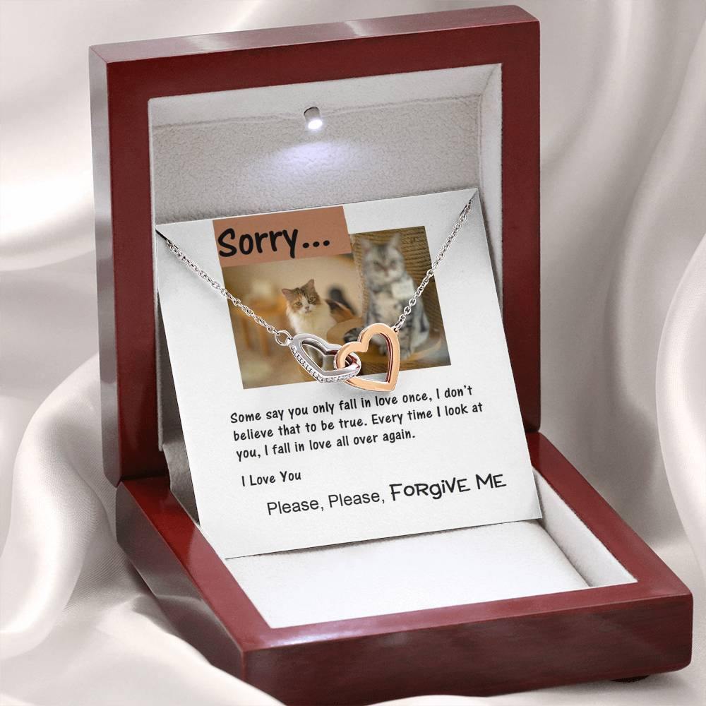 Sorry Hearts, Apology Message Card Jewelry for Her, Cat Lover Gift, Christmas Gift, Gift Idea, Gift for Her - Gifts 4 Your Season