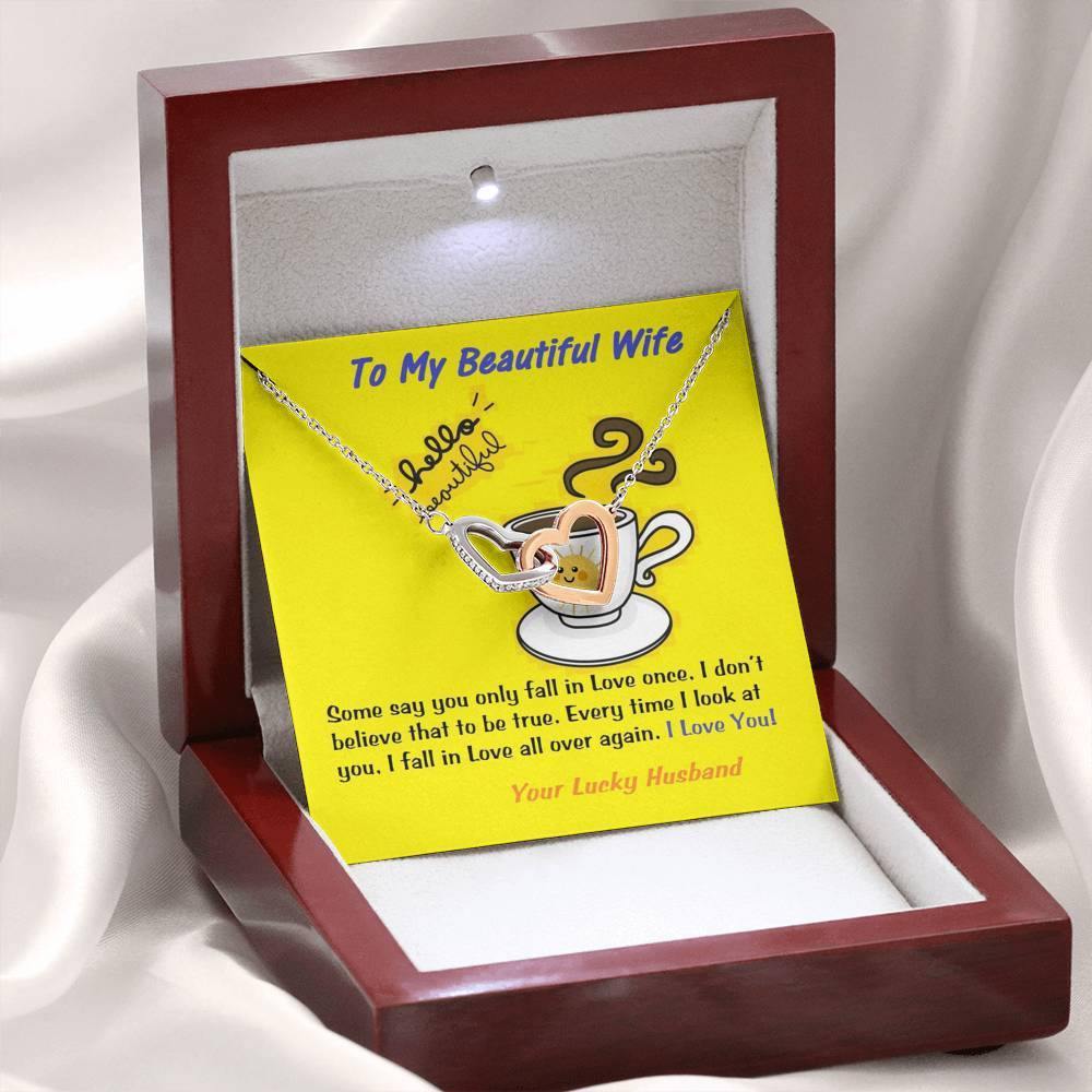 To My Wife Gift | Wife Christmas Jewelry | Love Her Keepsake | Soulmate Necklace | Wife Message Card | Meaningful Cards | Best Wife Ever - Gifts 4 Your Season