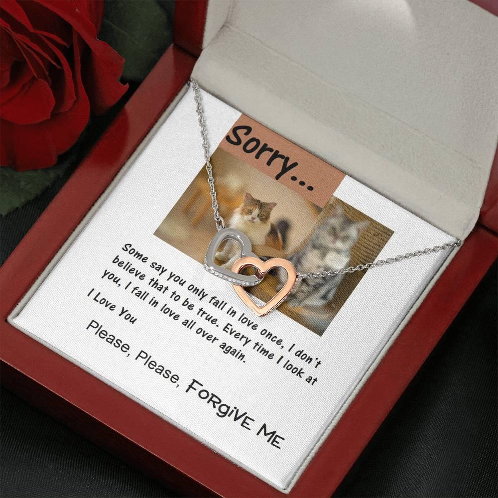Sorry Hearts, Apology Message Card Jewelry for Her, Cat Lover Gift, Christmas Gift, Gift Idea, Gift for Her - Gifts 4 Your Season