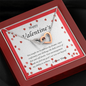 Two Hearts Necklace, For Her, Valentine's Day, Mother, Wife, Girlfriend, with Custom Message Card