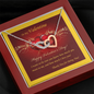 Two Hearts Necklace, For Her, Valentine's Day, Mother, Wife, Girlfriend, with Custom Message Card