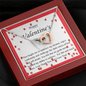 Two Hearts Necklace, For Her, Valentine's Day, Mother, Wife, Girlfriend, with Custom Message Card