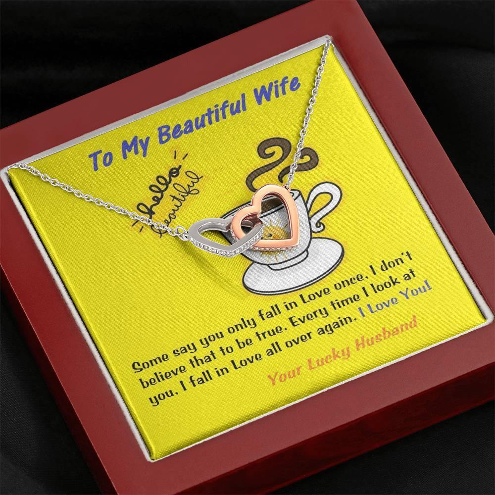 To My Wife Gift | Wife Christmas Jewelry | Love Her Keepsake | Soulmate Necklace | Wife Message Card | Meaningful Cards | Best Wife Ever - Gifts 4 Your Season