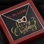 Two Hearts Necklace, For Her, Friend, for Christmas, Anniversary, Birthday, Valentine's Day, Mother's Day, with Custom Message Card
