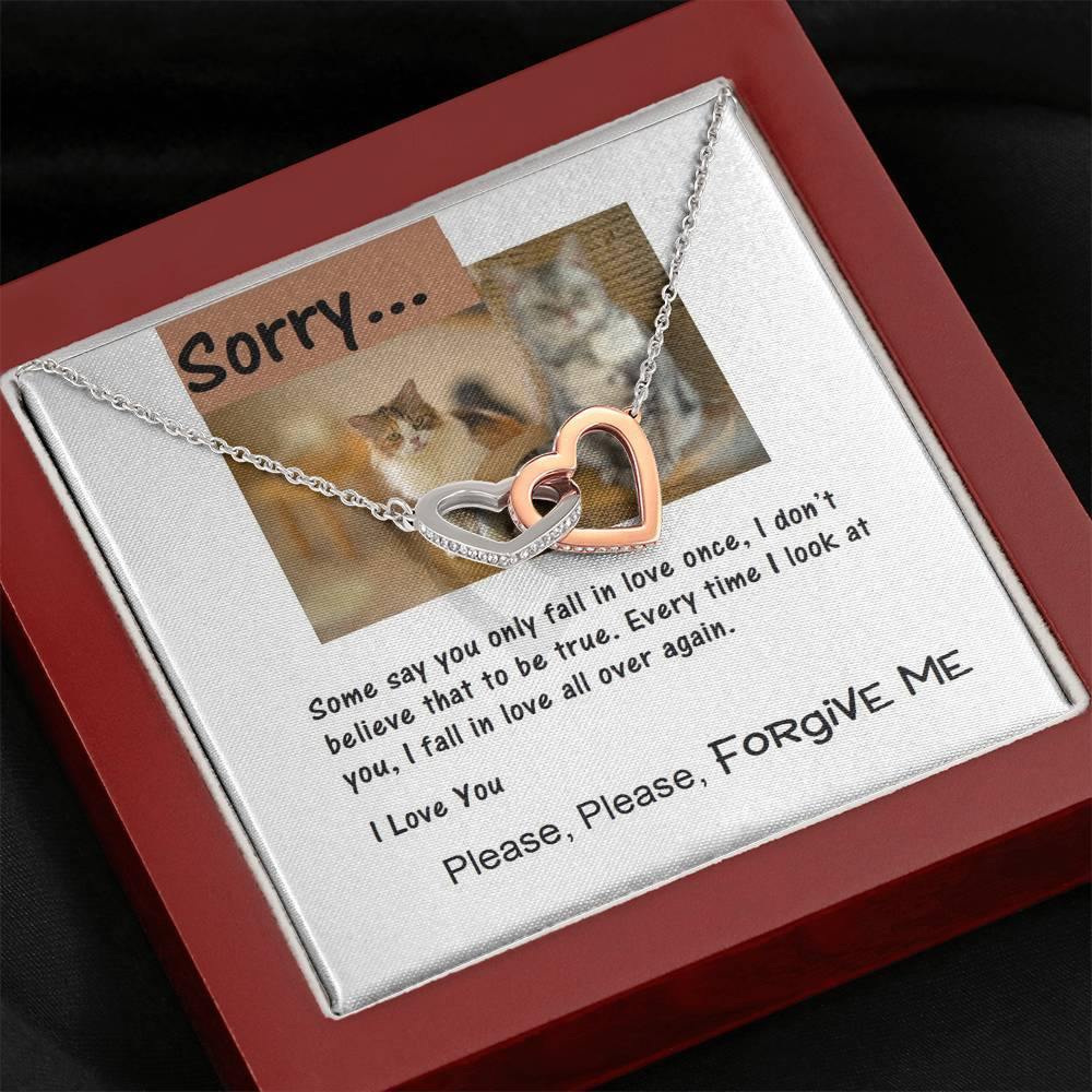 Sorry Hearts, Apology Message Card Jewelry for Her, Cat Lover Gift, Christmas Gift, Gift Idea, Gift for Her - Gifts 4 Your Season