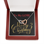 Two Hearts Necklace, For Her, Friend, for Christmas, Anniversary, Birthday, Valentine's Day, Mother's Day, with Custom Message Card