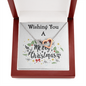 Two Hearts Necklace, For Her, Friend, for Christmas, Anniversary, Birthday, Valentine's Day, Mother's Day, with Custom Message Card