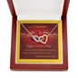 Two Hearts Necklace, For Her, Valentine's Day, Mother, Wife, Girlfriend, with Custom Message Card