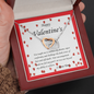 Two Hearts Necklace, For Her, Valentine's Day, Mother, Wife, Girlfriend, with Custom Message Card