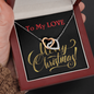 Two Hearts Necklace, For Her, Friend, for Christmas, Anniversary, Birthday, Valentine's Day, Mother's Day, with Custom Message Card