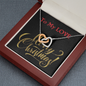 Two Hearts Necklace, For Her, Friend, for Christmas, Anniversary, Birthday, Valentine's Day, Mother's Day, with Custom Message Card