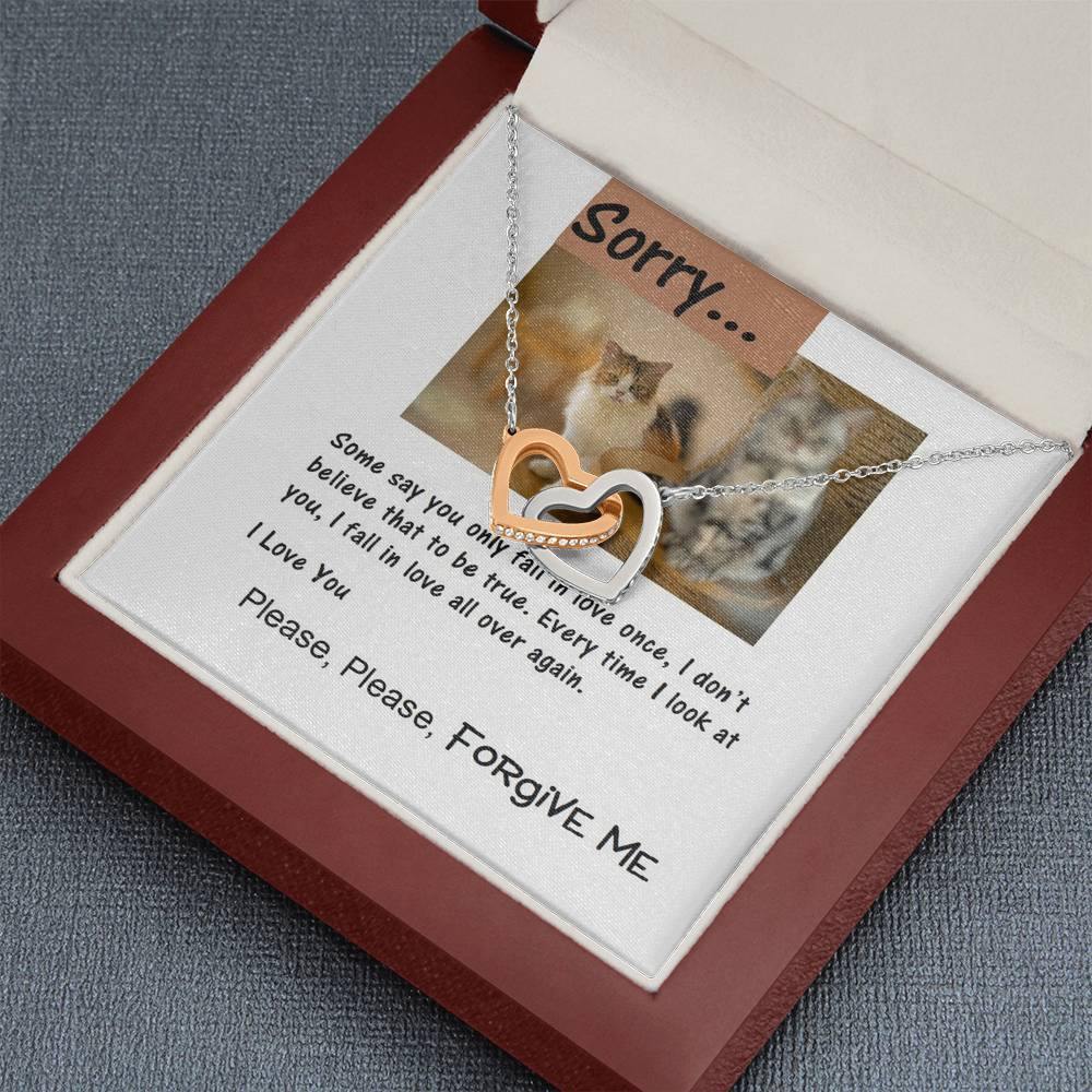 Sorry Hearts, Apology Message Card Jewelry for Her, Cat Lover Gift, Christmas Gift, Gift Idea, Gift for Her - Gifts 4 Your Season
