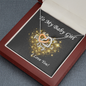 Two Hearts Necklace, For Her, Valentine's Day, Mother, Wife, Girlfriend, with Custom Message Card