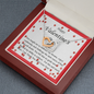 Two Hearts Necklace, For Her, Valentine's Day, Mother, Wife, Girlfriend, with Custom Message Card