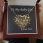 Two Hearts Necklace, For Her, Valentine's Day, Mother, Wife, Girlfriend, with Custom Message Card