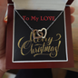 Two Hearts Necklace, For Her, Friend, for Christmas, Anniversary, Birthday, Valentine's Day, Mother's Day, with Custom Message Card