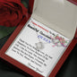 Love Knot Necklace, For Girlfriend, Custom Message Card