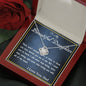 Love Knot Necklace, From Dad, Custom Message Card