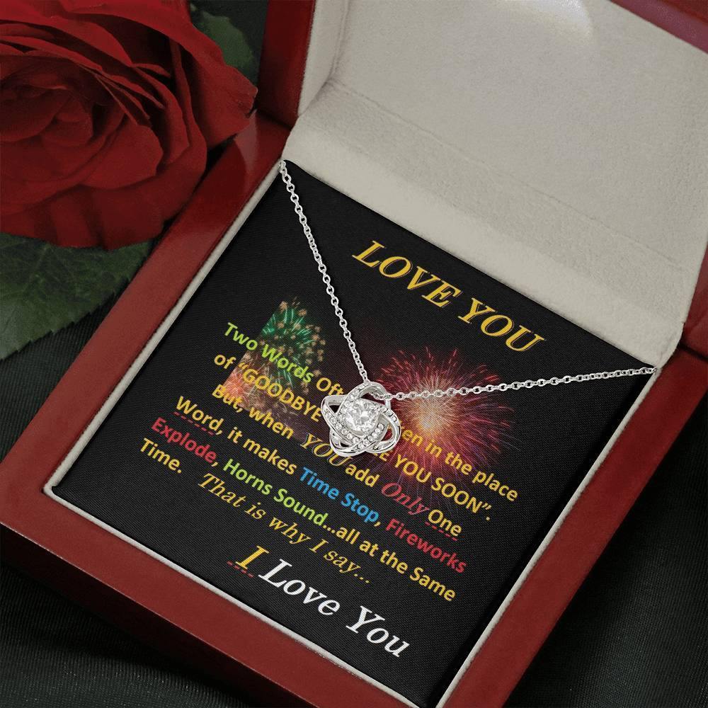 Love Knot Necklace for Wife, Anniversary Gift for Wife, Birthday Gift for Wife, Gift for Wife, Necklace for Wife, Beautiful Necklace Gift - Gifts 4 Your Season