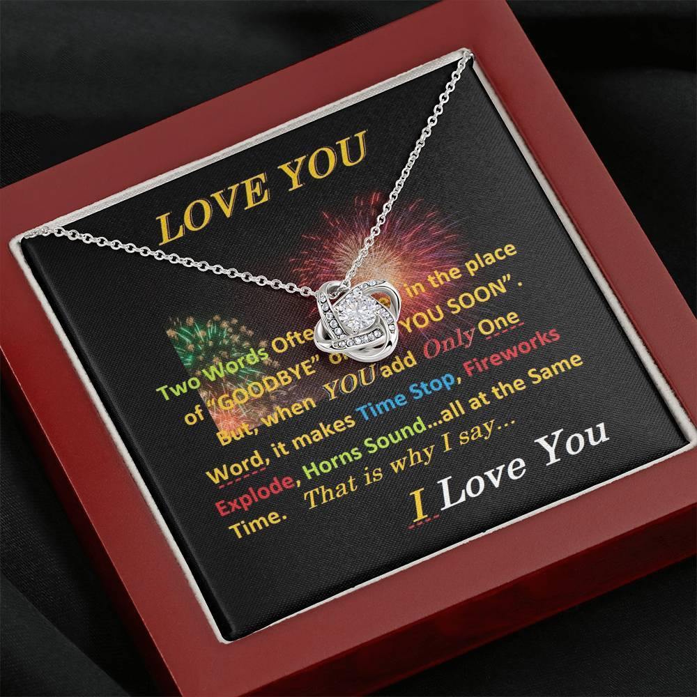Love Knot Necklace for Wife, Anniversary Gift for Wife, Birthday Gift for Wife, Gift for Wife, Necklace for Wife, Beautiful Necklace Gift - Gifts 4 Your Season