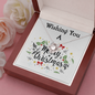 Love Knot Necklace, Custom Message Card