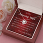 Love Knot Necklace, For Her, Valentine's Day, Mother, Wife, Girlfriend, with Custom Message Card