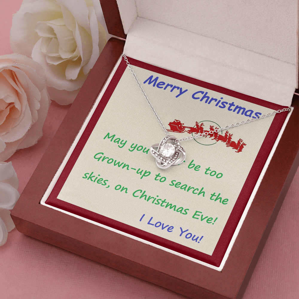 Love Knot Necklace, For Her, Friend, Sister, for Christmas, Anniversary, Birthday, Valentine's Day, Mother's Day, with Custom Message Card