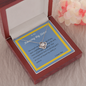 Love Knot Necklace, For Her, Valentine's Day, Sister, Mother, Wife, Girlfriend, with Custom Message Card