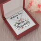 Love Knot Necklace, Custom Message Card