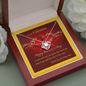 Love Knot Necklace, For Her, Valentine's Day, Mother, Wife, Girlfriend, Sister, with Custom Message Card