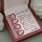Love Knot Necklace, For Her, Valentine's Day, Mother, Wife, Girlfriend, Custom Message
