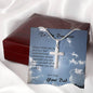 Dad's Love Stainless Steel Cross Necklace , Gift from Dad, Dad Daughter Gift, Gift to Daughter - Gifts 4 Your Season