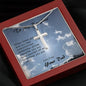 Dad's Love Stainless Steel Cross Necklace , Gift from Dad, Dad Daughter Gift, Gift to Daughter - Gifts 4 Your Season