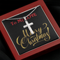 Stainless Steel Cross Necklace, Her, Him, Friend, Christmas, Anniversary, Birthday, Valentine's Day, Mother's Day, Custom Message Card