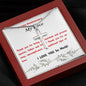 Stainless Steel Cross Necklace, Birthday Gift, Custom Message Card, For Husband