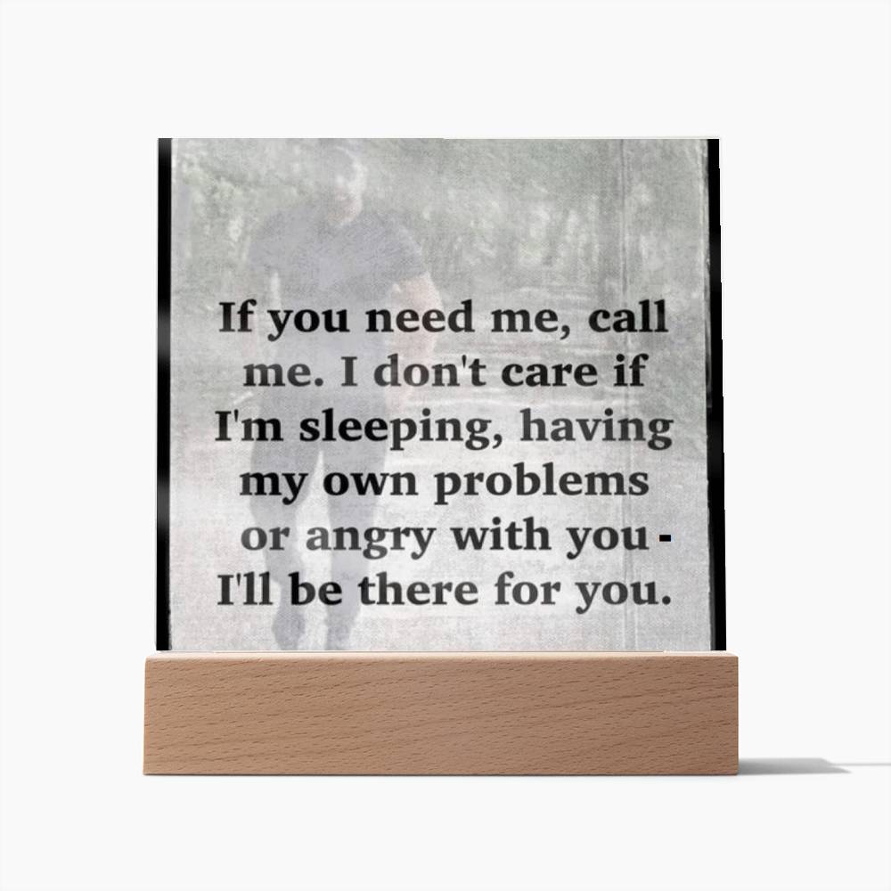 Call Me Affirmation Message Acrylic Plaque, Custom Message