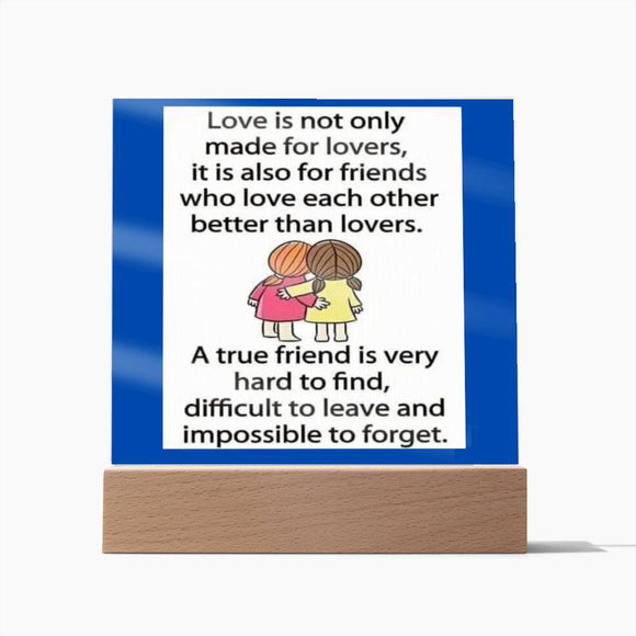 Friends Affirmation Acrylic Plaque, Custom Message