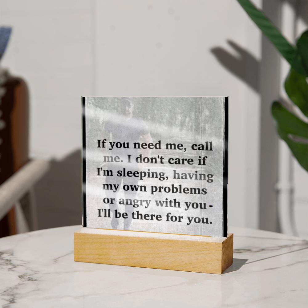 Call Me Affirmation Message Acrylic Plaque, Custom Message