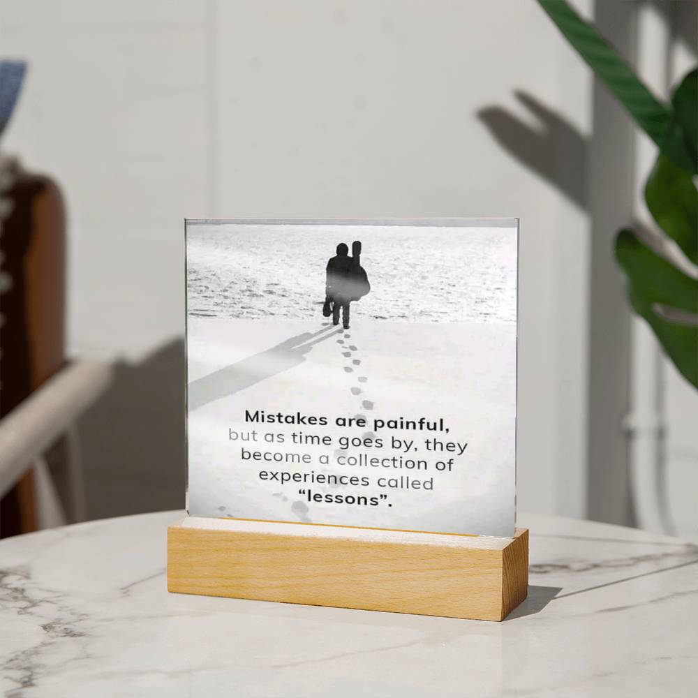 Lessons Affirmation Message Acrylic Plaque, For Soulmate, For Girlfriend, For Wife, Son, Daughter, Birthday, Valentine's Day, Anniversary, Custom Message Card