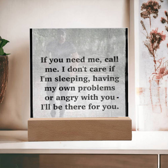 Call Me Affirmation Message Acrylic Plaque, Custom Message